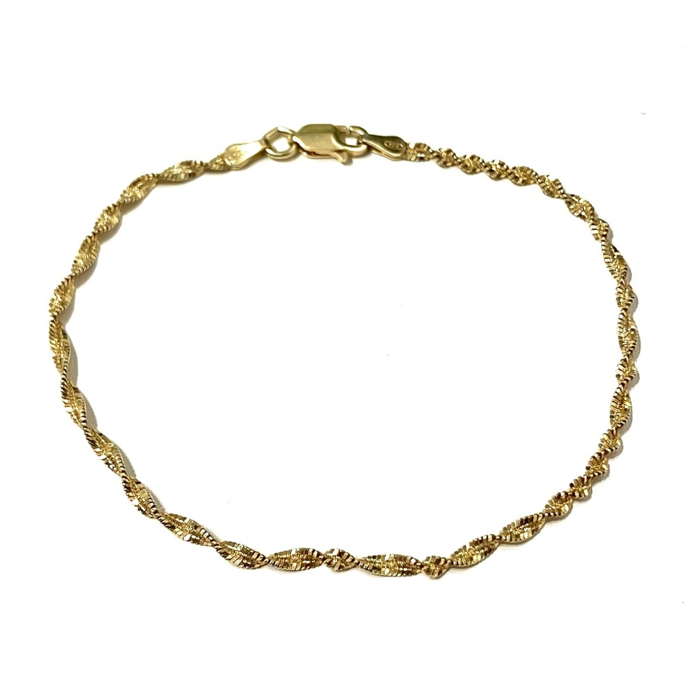 Gold Plated Sterling Silver 925 Bracelet 7.5”